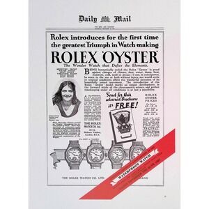 Rolex Daytona Oyster Perpetual Hübner Vtg Watch Ad Original Book Page Wall Art